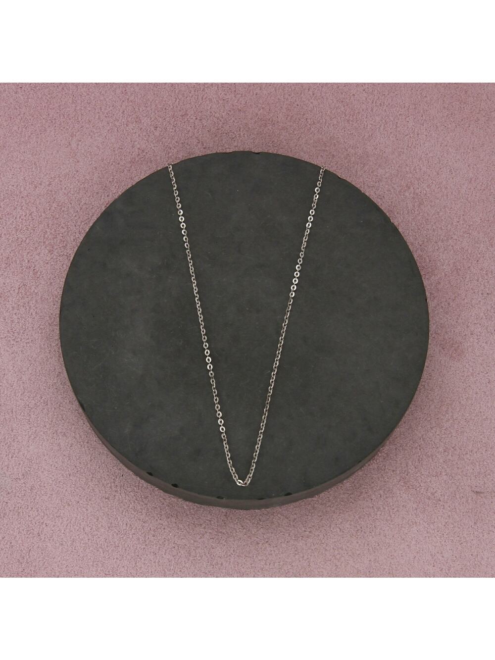 sterling silver italy 1mm flat cable chain necklace size 18.5in